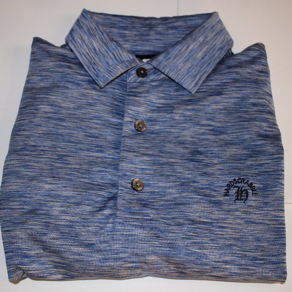 Footjoy Mens Short Sleeve Golf Polo MEDIUM Static Blue